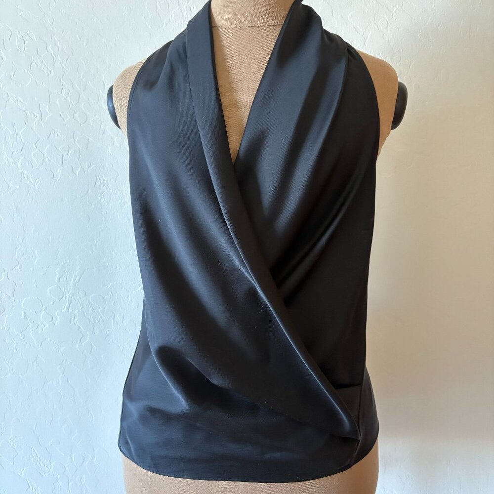 NEW Ramy Brook Draped V Neck. Size S. Black. NWOT.